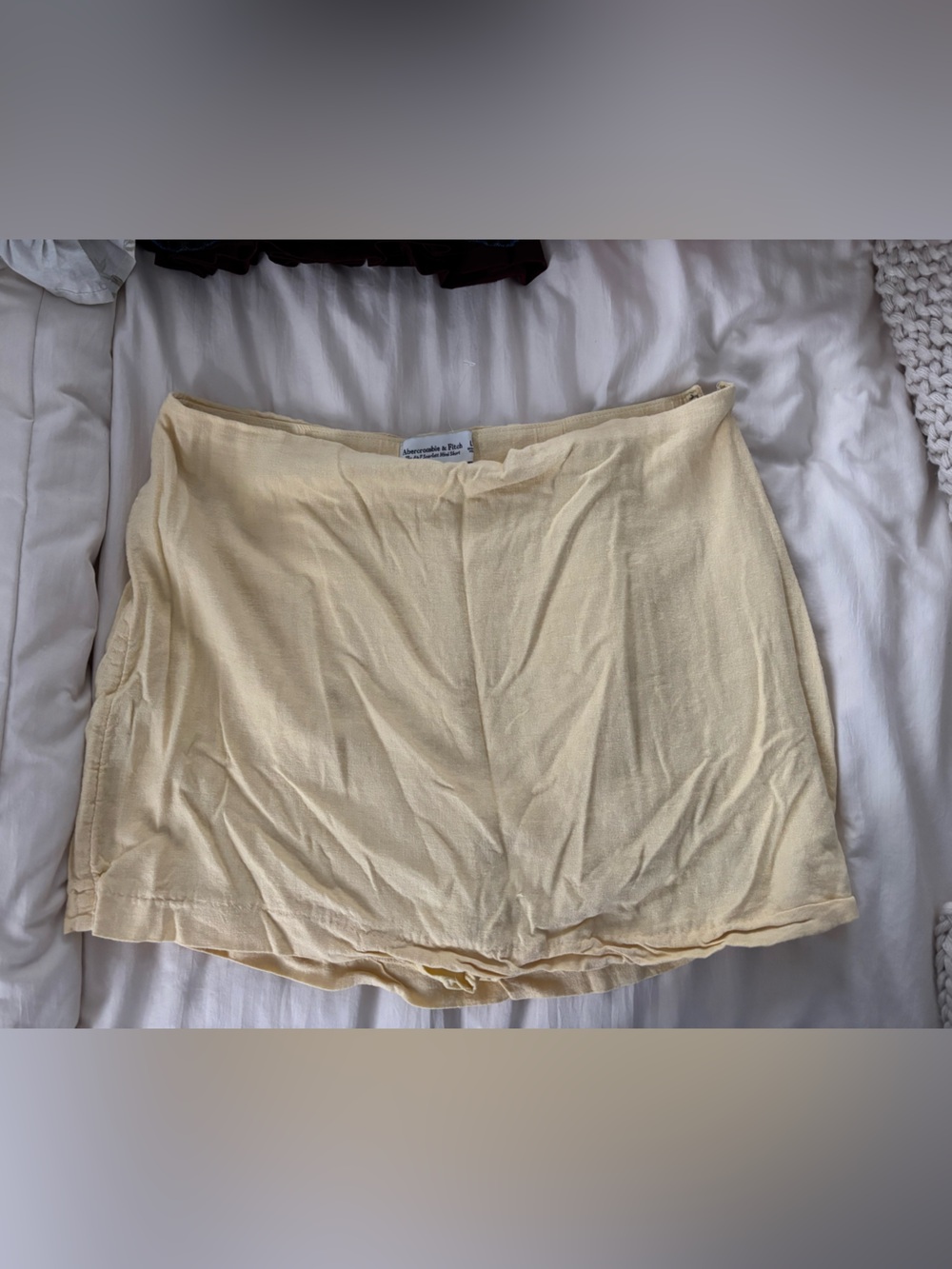 Abercrombie & Fitch Light Yellow Mini Skirt